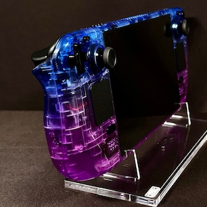 Paquete personalizado de Steam Deck en morado atómico y azul transparente