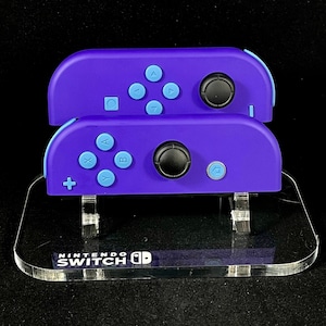 Violet Pastel Nintendo Joycons Set with Heaven Blue Buttons