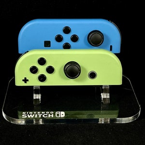 Matcha Green and Airforce Blue Nintendo Joycons Set with Black Buttons