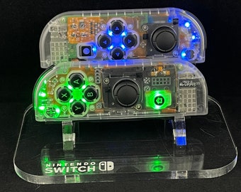 Joy-Cons transparentes de Nintendo con LED negro