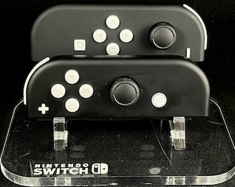 Matte Black Nintendo Joycons with White buttons