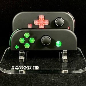 Matte Black Nintendo Joycon with LED Dpad button color tuning