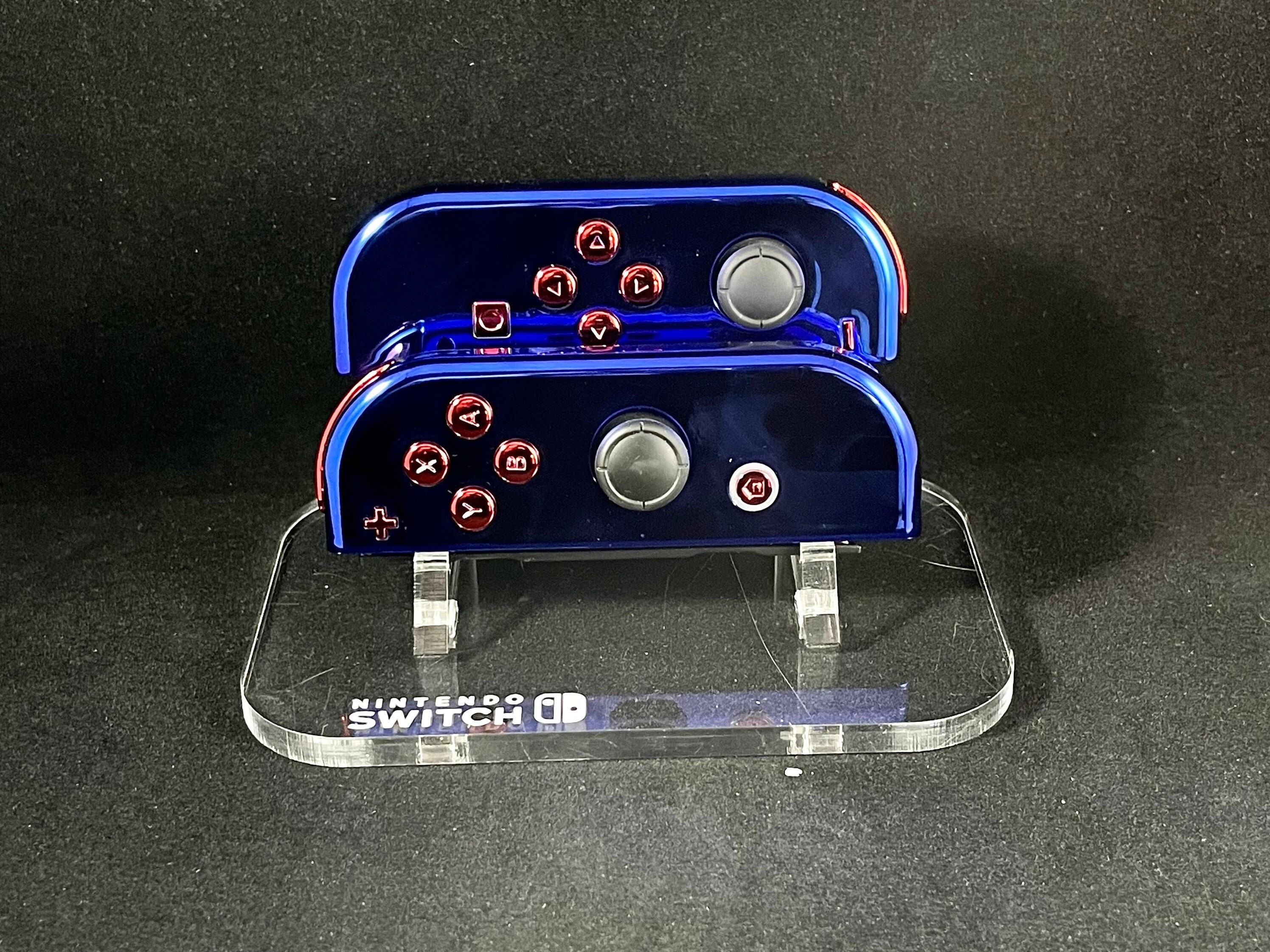 Chrome Blue Nintendo Joycons With Chrome Red Buttons - Etsy