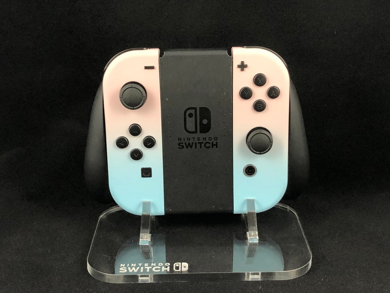 Custom Pink & Blue Pastel Nintendo Switch Controller Set image 2