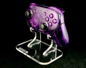 Atomic Purple Transparent Switch Pro Controller – Custom Clear Retro Edition