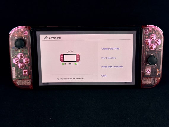 Cherry Pink Custom Nintendo Switch OLED With Chrome Pink Buttons