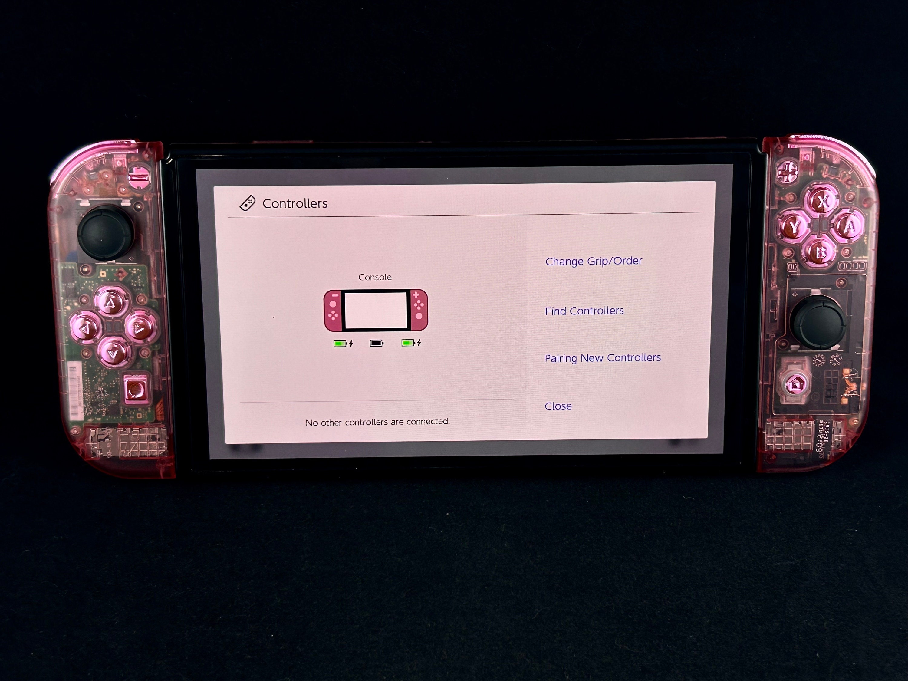 Cherry Pink Custom Nintendo Switch OLED With Chrome Pink Buttons