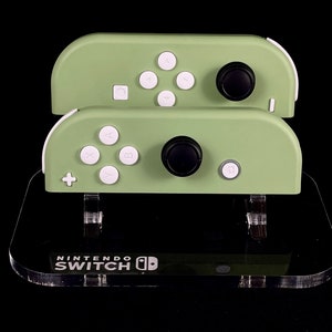 Matcha Green Nintendo Joycons with White Buttons
