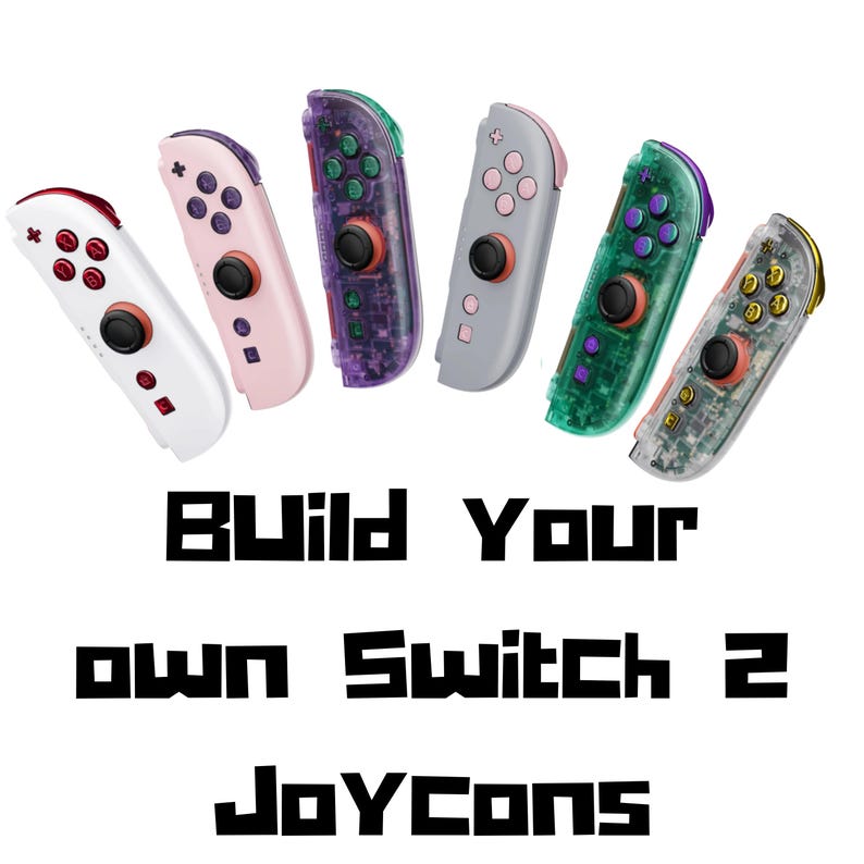 Bauen Sie Ihre eigene benutzerdefinierte Switch 2 Joy-Cons - personalisierte Farben, Tasten & D-Pad Option Bild 1
