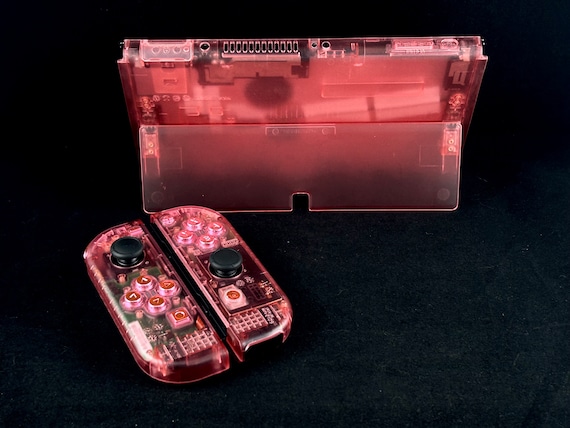 Cherry Pink Custom Nintendo Switch OLED With Chrome Pink Buttons