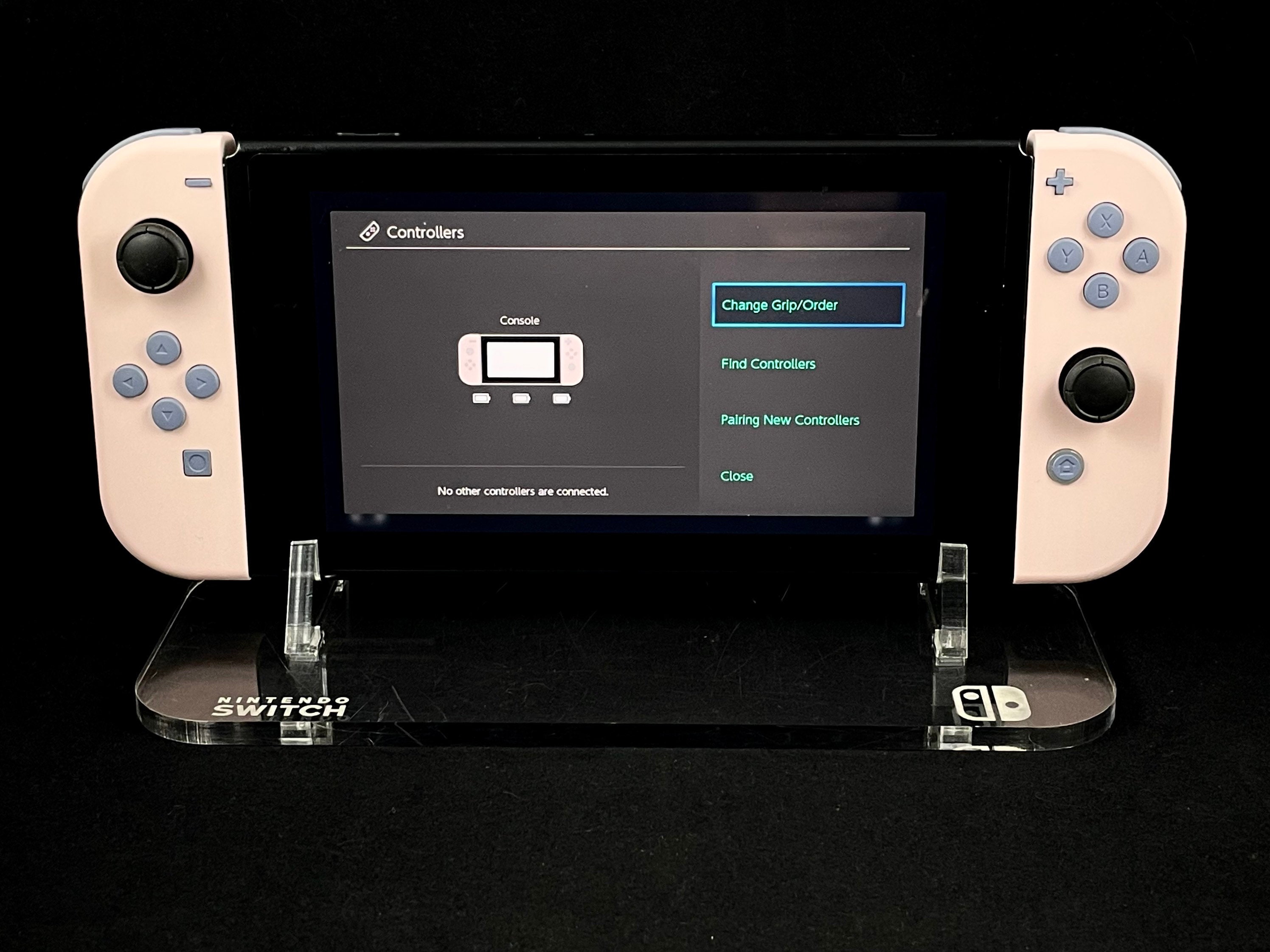 Custom Pastel Pink Joycons with grey buttons — Your Custom Joycons