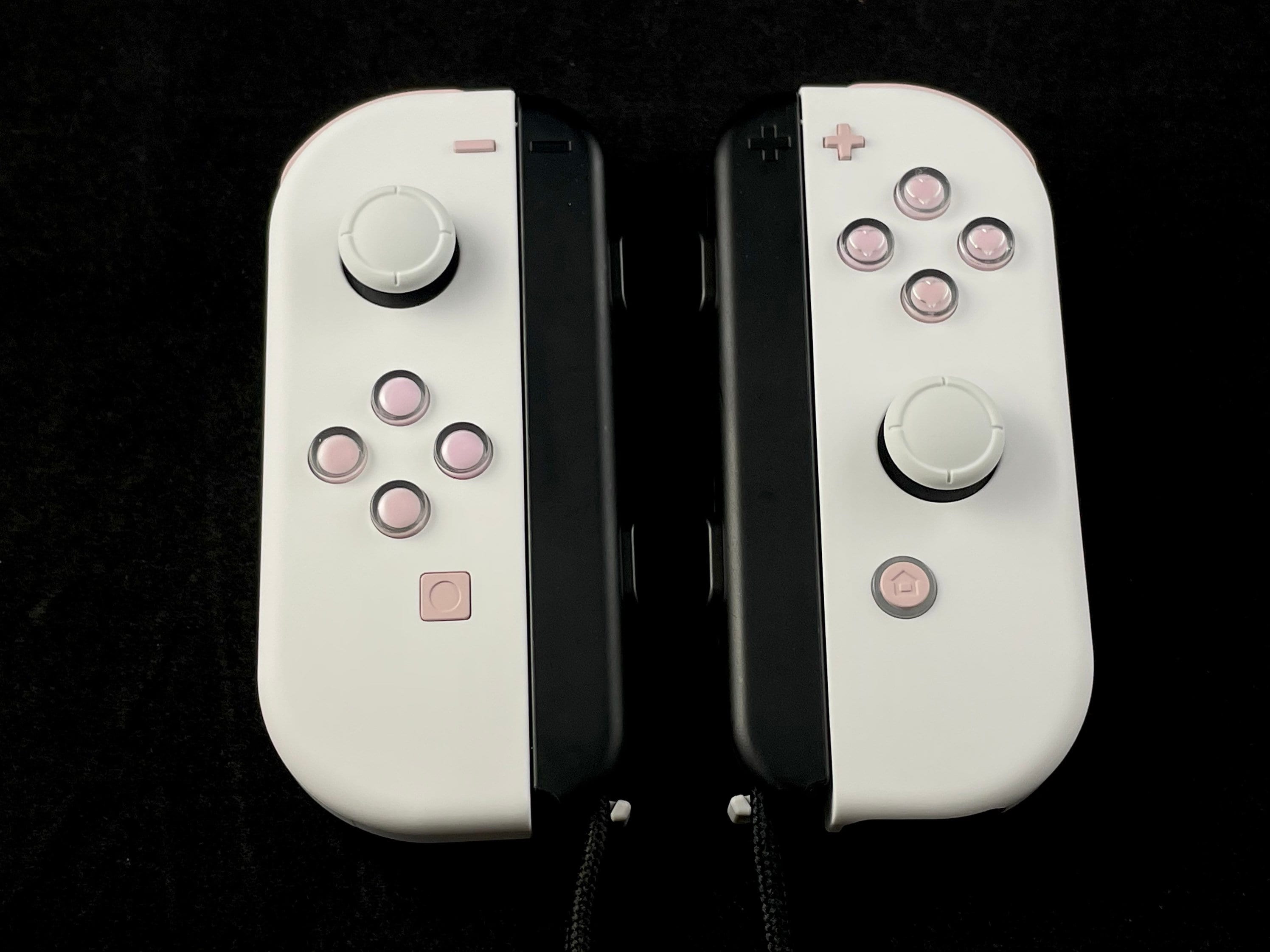 White Nintendo Joycons With Pink Pastel Heart Buttons Etsy