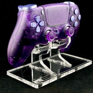 Custom Atomic Purple Transparent PS5/PC controller with Mauve Buttons