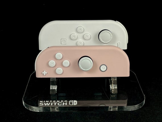 Sakura Pink and White Joycons With White Buttons & Joysticks Sakura Pink and White Joycons With White Buttons & Joysticks