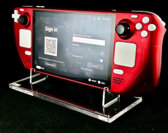 Steam Deck personalizzato rosso scarlatto con pulsanti bianchi / modificato / console di gioco per PC portatile