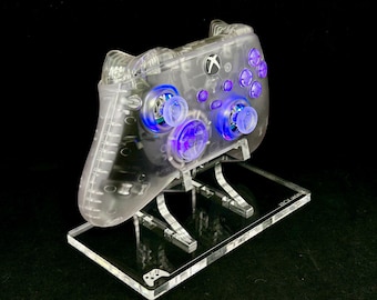 Transparent Xbox-kontroll – LED-belysning i 7 färger, genomskinligt skal, upplysta knappar och spakar