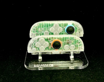 Joy-Cons personalizados transparentes que brillan en la oscuridad para Switch 2: elige el color de tus botones / Fabricados a mano / Garantía de por vida