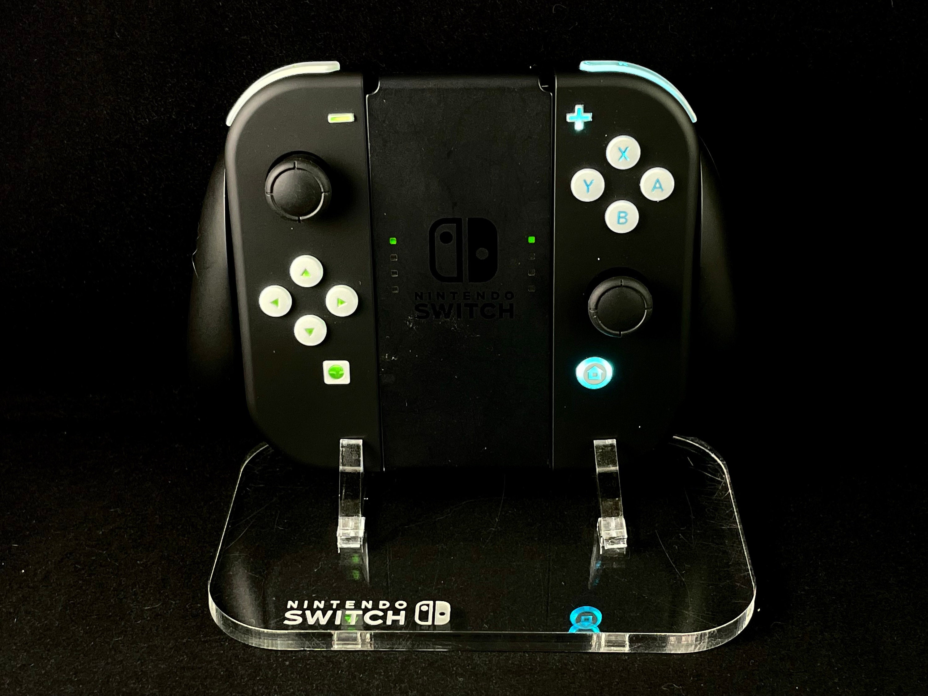 【美品】カスタムJoy-con　WHITE×BLACK COOLモノトーン White Nintendo Switch Joy-Con OLED Model HAC-015 Joy-Cons