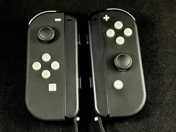Matte Black Nintendo Joycons With White Buttons - Etsy