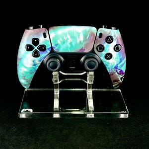 Crystal Fantasy PS5-kontroll – skimrande skal, originalknappar, texturerat grepp på baksidan