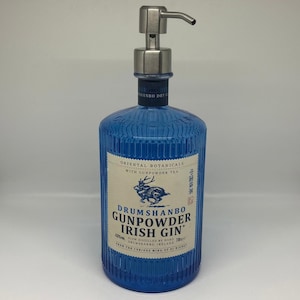 Gunpowder Gin Bottle Dispenser | Soap Pump Dispenser | Gin Soap Bottle | Bathroom Kitchen Decor | Upcycled Gin Gift