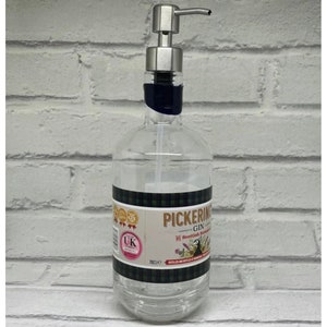 Pickering’s Gin Bottle Dispenser | Soap Pump Dispenser | Gin Soap Bottle | Bathroom Kitchen Decor | Upcycled Gin Gift