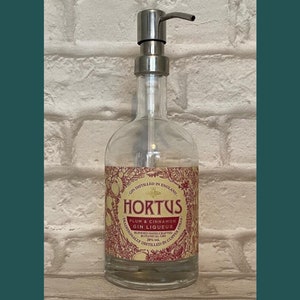 Hortus Plum and Cinnamon Gin Bottle Dispenser | Soap Pump Dispenser | Gin Soap Bottle | Bathroom Kitchen Decor | Upcycled Gin Gift