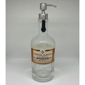 Hensol Castle Gin Bottle Dispenser | Soap Pump Dispenser | Gin Soap Bottle | Bathroom Kitchen Decor | Upcycled Gin Gift