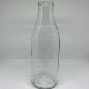 Vase bouteille de lait en verre | Cadeau rustique recyclé