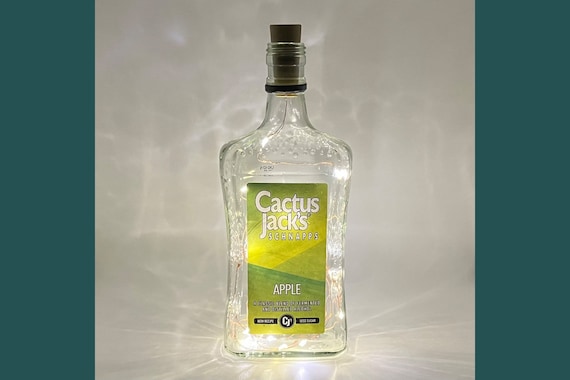 Cactus Jacks Apple Schnapps Bottle Lamp | Warm / Bright LED Lights | Light  up Liqueur Bottle | Cork Fairy Lights | Upcycled Schnapps Gift - Etsy