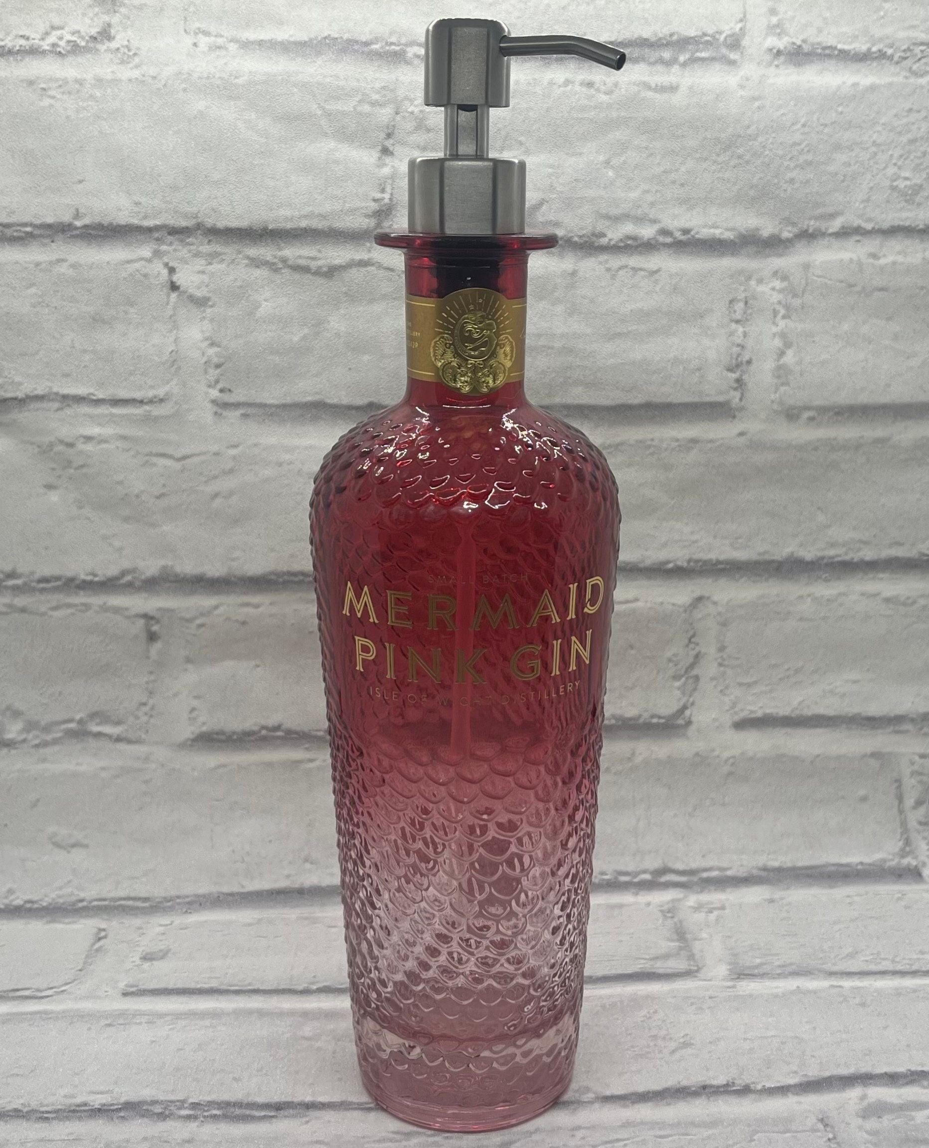 Mermaid Pink Gin Bottle Dispenser Soap Pump Dispenser Gin Etsy UK