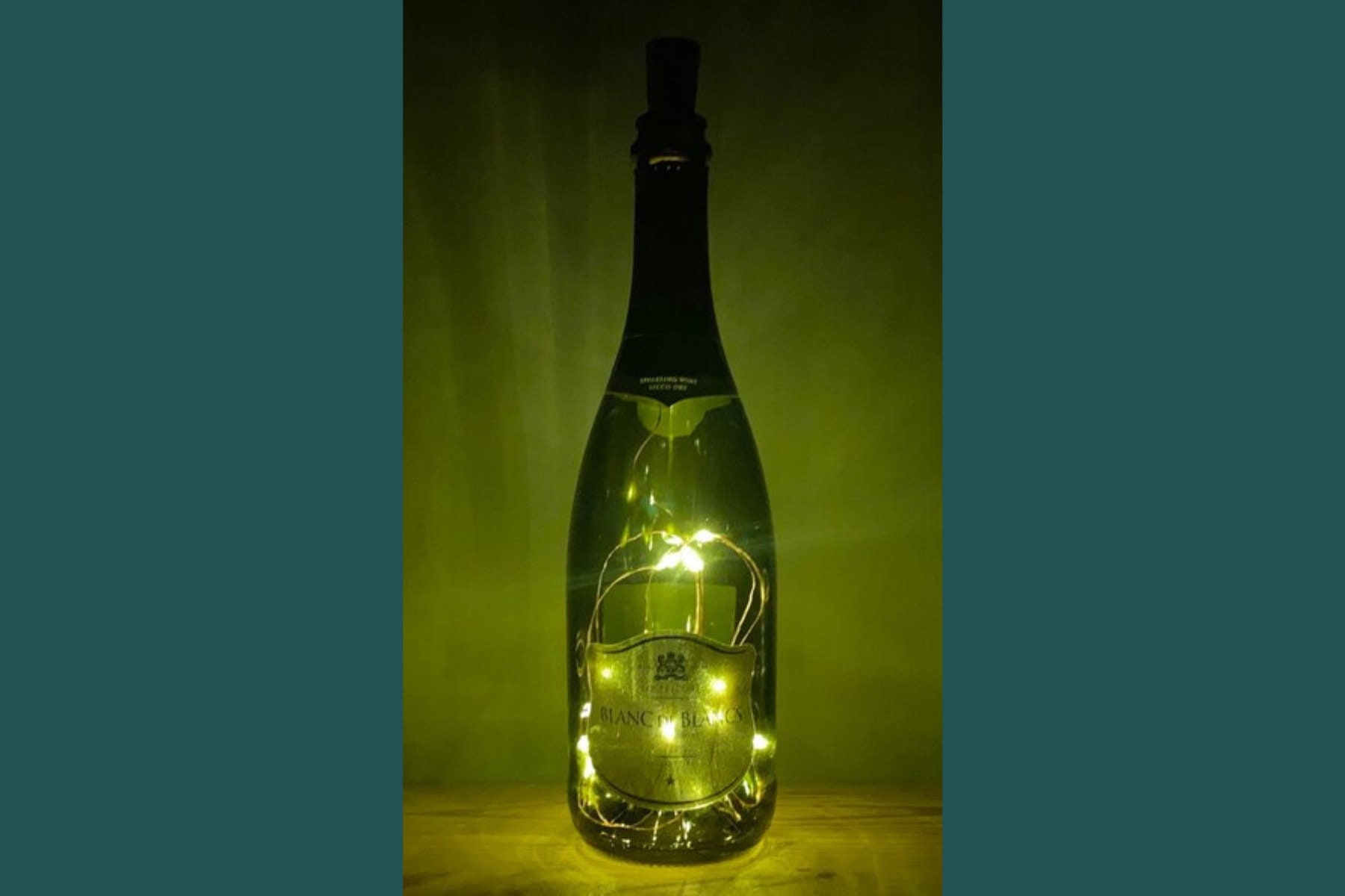 lampe bouteille de vin blanc blancs | lumières led chaudes/lumineuses allumez la fées en liège cadeau recyclé