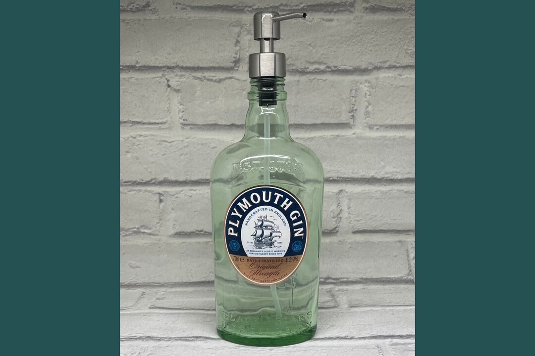 Plymouth Gin Bottle Dispenser Soap Pump Dispenser Gin Soap Bottle