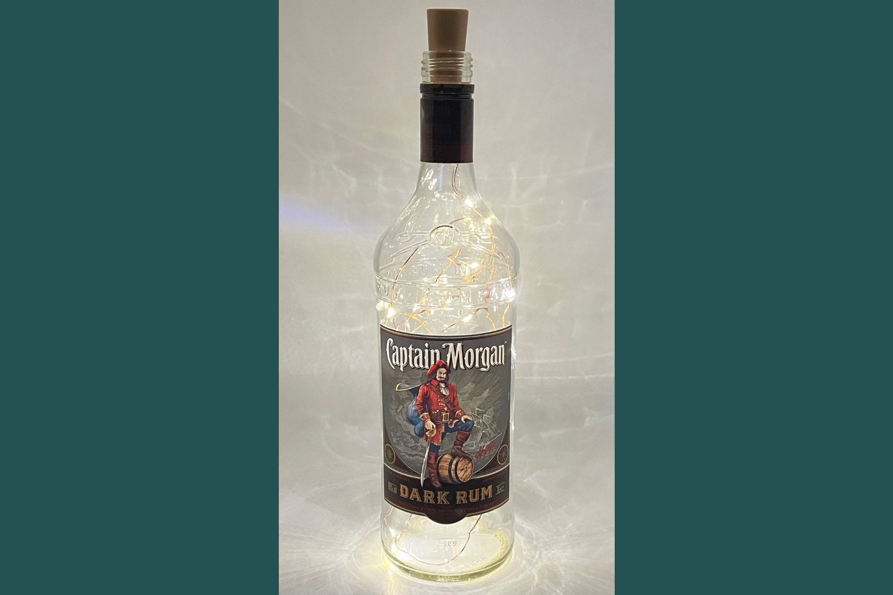 Captain Morgan 1L Rum Bottle Lamp | Warm/ Bright LED Lights | Light up ...