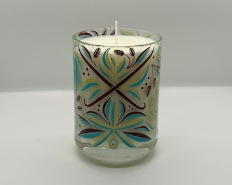 Tropical Gin Bottle Candle | Vanilla Scented Candle | Upcycled Gin Gift