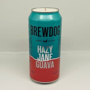 Brewdog Hazy Jane Guava Beer Can Candle | Custom Scented Candle | Handpoured Soy Wax Candle | Upcycled Beer Gift