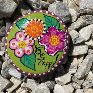 Be Happy Green floral
