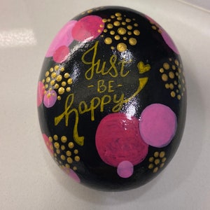 Just be happy meditation stones