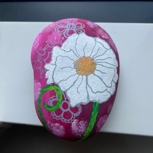 White Flower on Pink