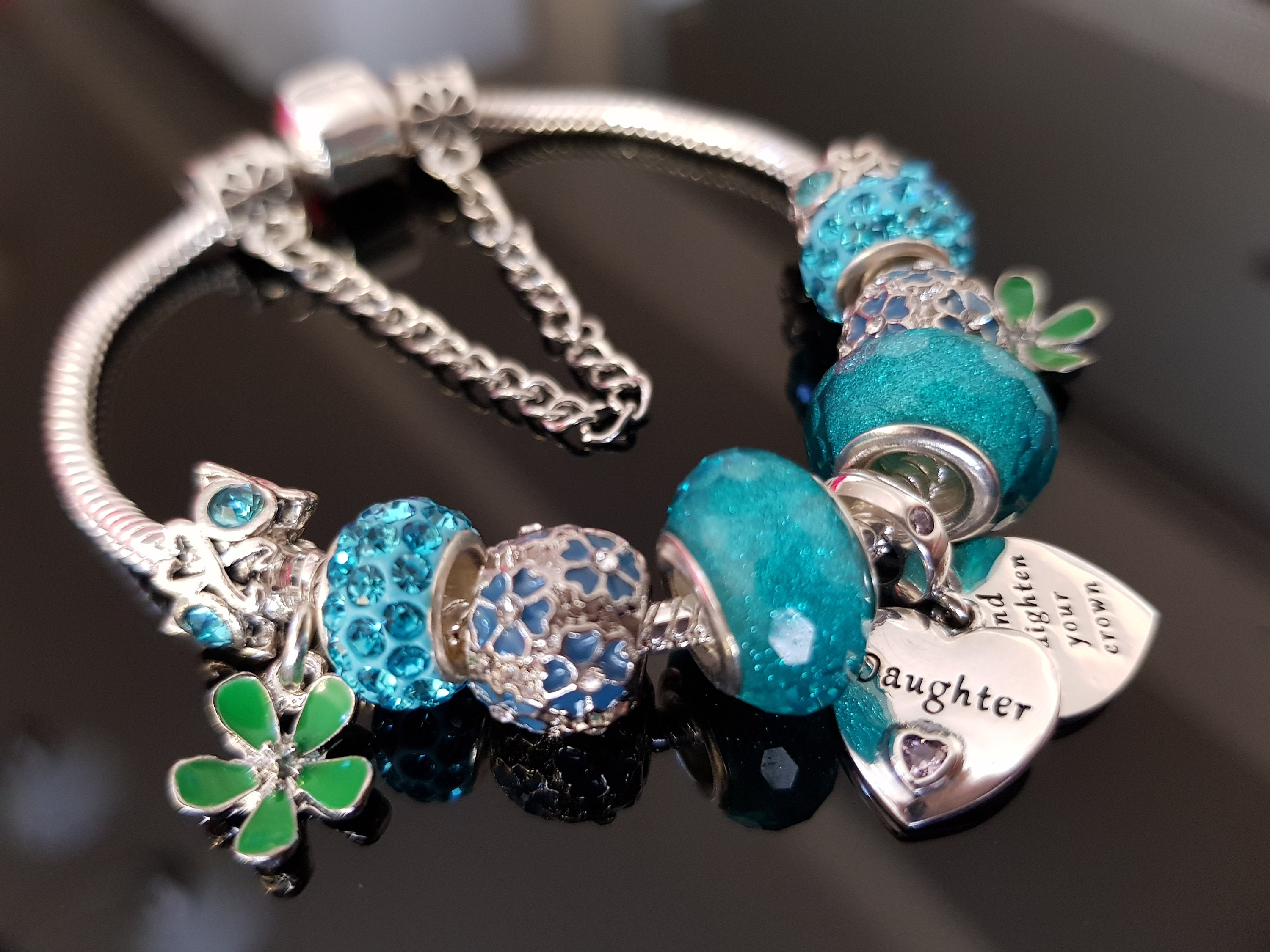 Daughter Charm Bracelet. Charm Bracelets.Pandora Style Etsy