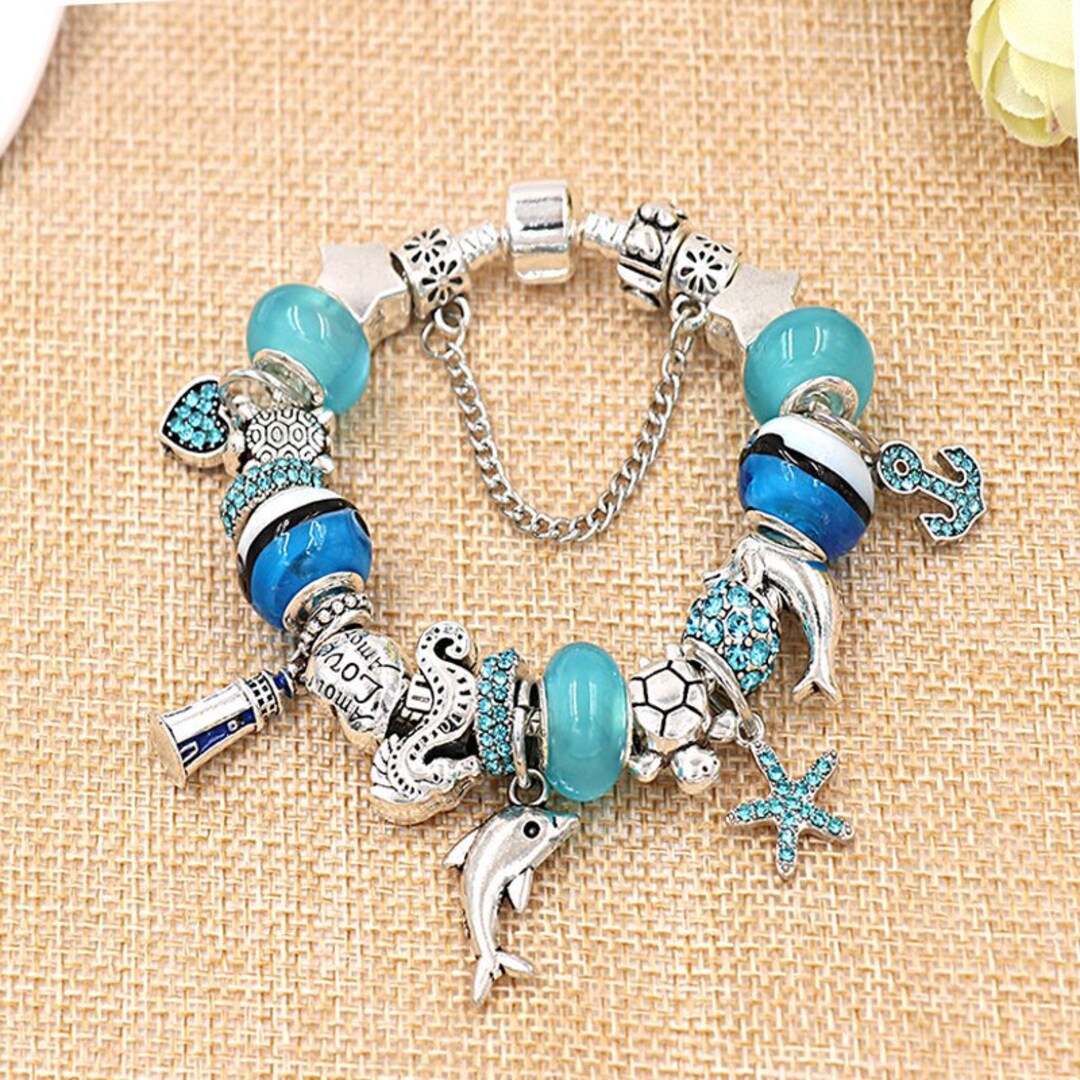 Pandora Inspired Bracelet. Charm Bracelets. Dolphin Charms. - Etsy
