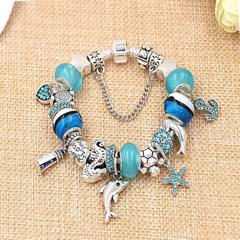 Pandora Inspired Bracelet. Charm Bracelets. Dolphin Charms. | Etsy