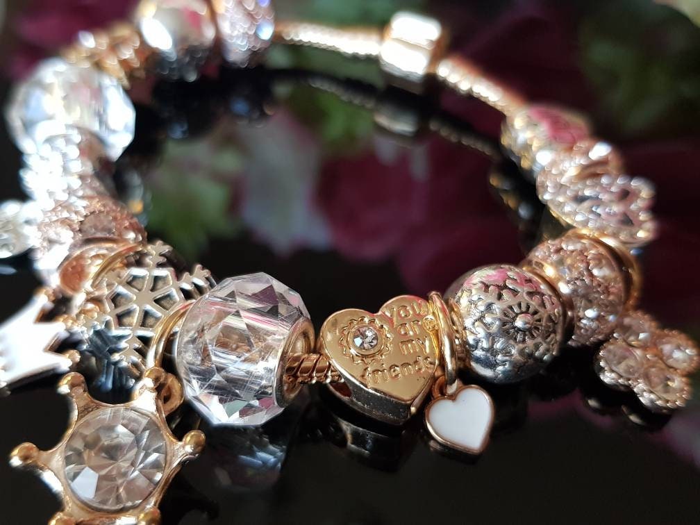 Pandora Inspired Bracelet. Charm Bracelets. Gold Charm | Etsy