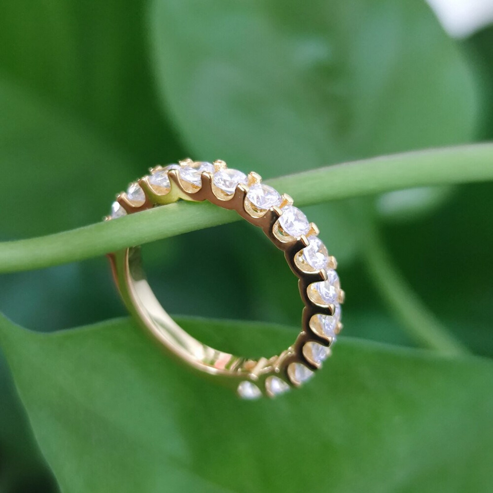 Eternity Ring Band. Eternity Rings. Half Eternity Ring. Gold Etsy