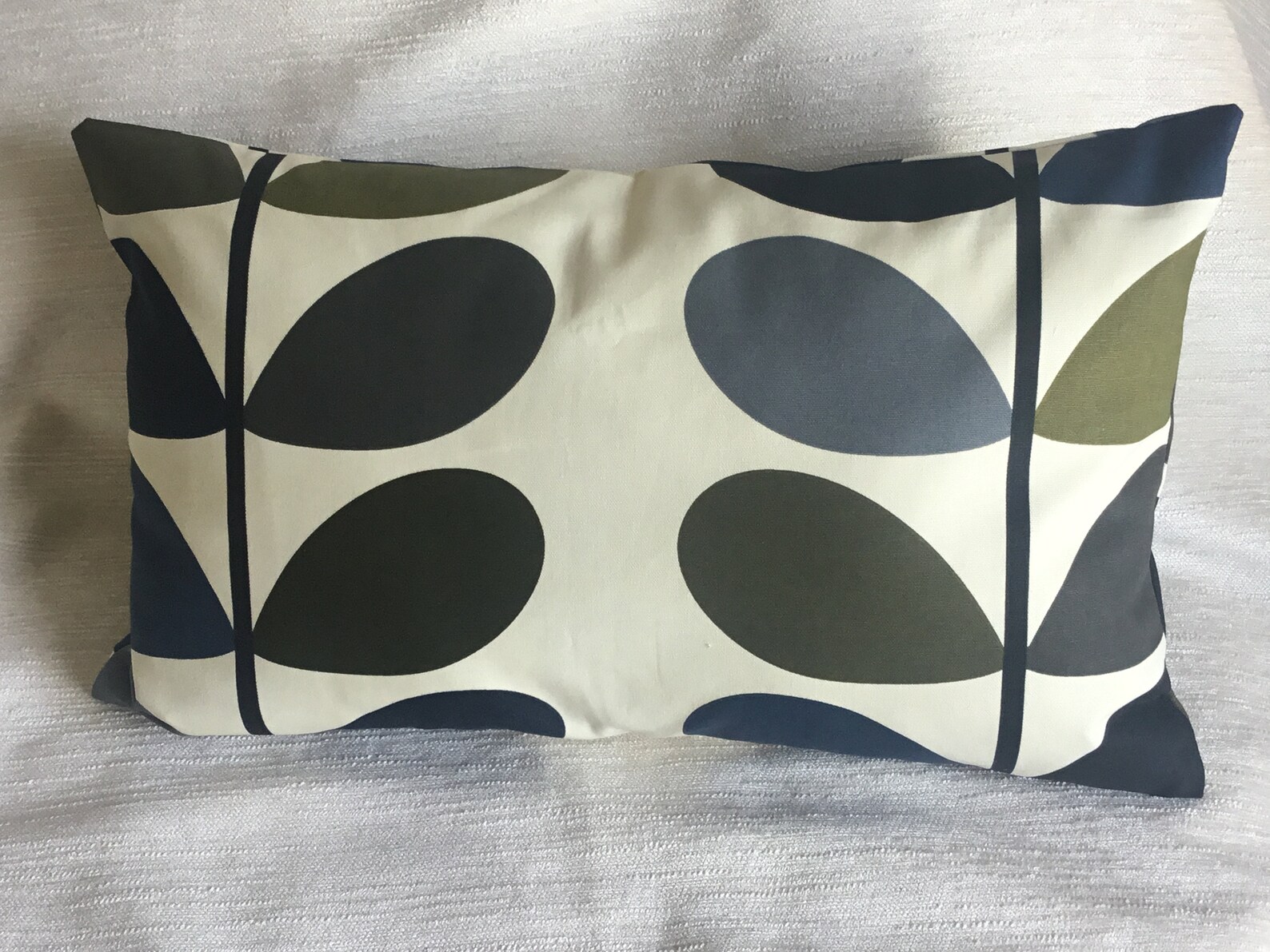 Orla Kiely Multi Stem Moss large leaf cushion covers. Double Etsy