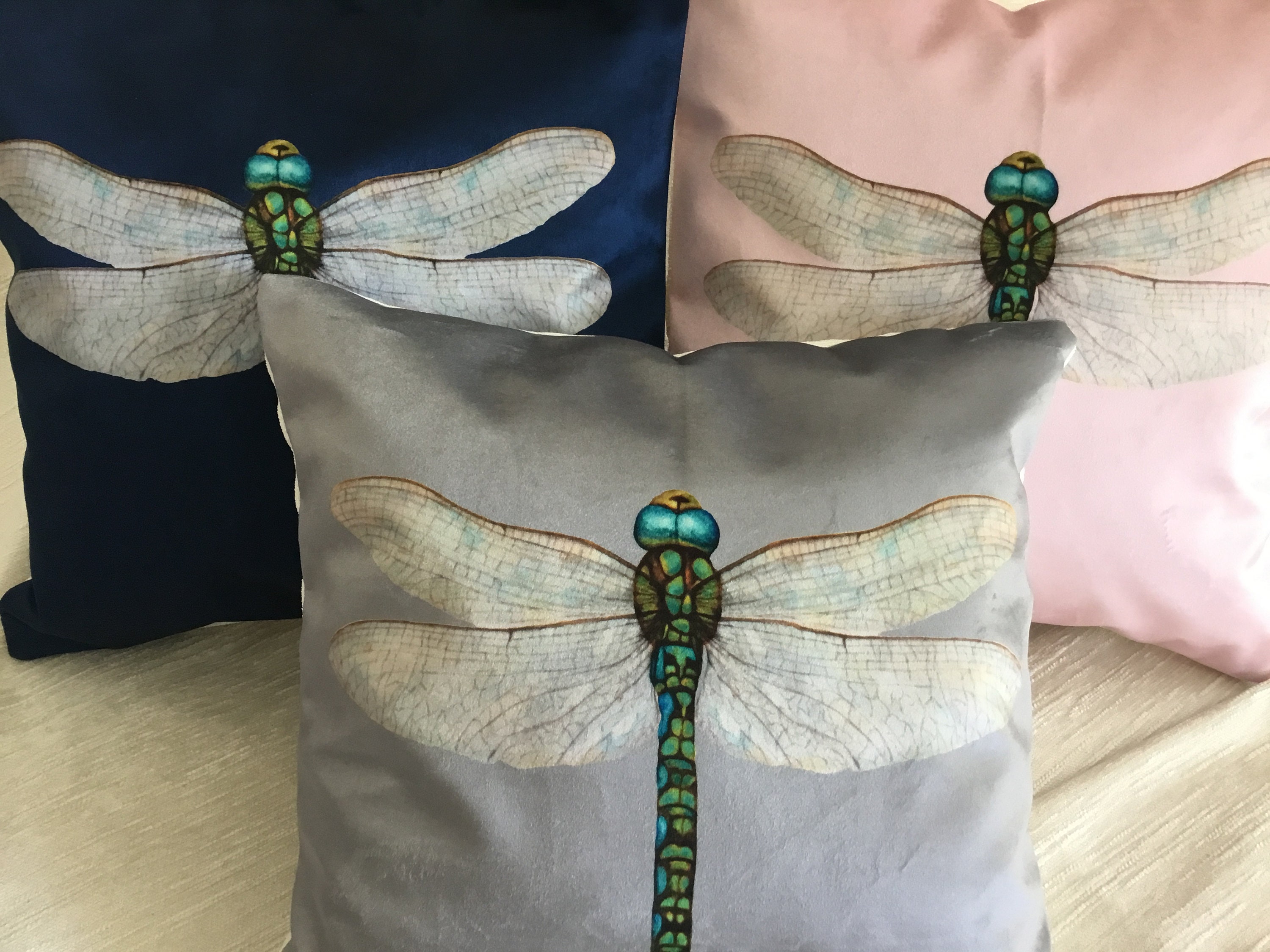 Stunning Dragonfly Velvet Cushion Cover in 4 Different Etsy UK