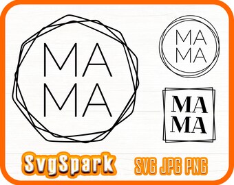 Mama Square Svg Etsy