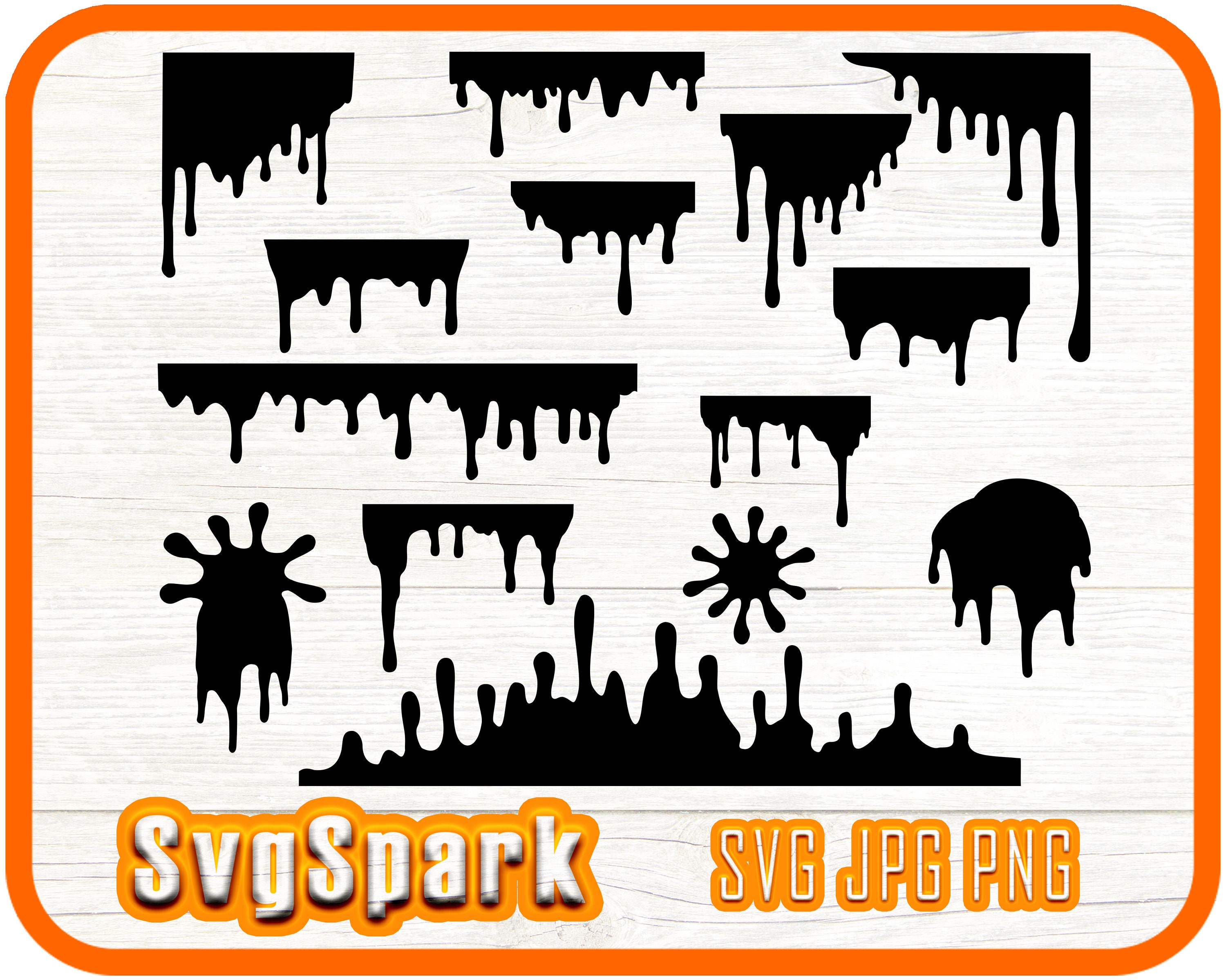 Drips Svg Bundle Dripping Svg Dripping Border Svg Goo Svg Blood Svg