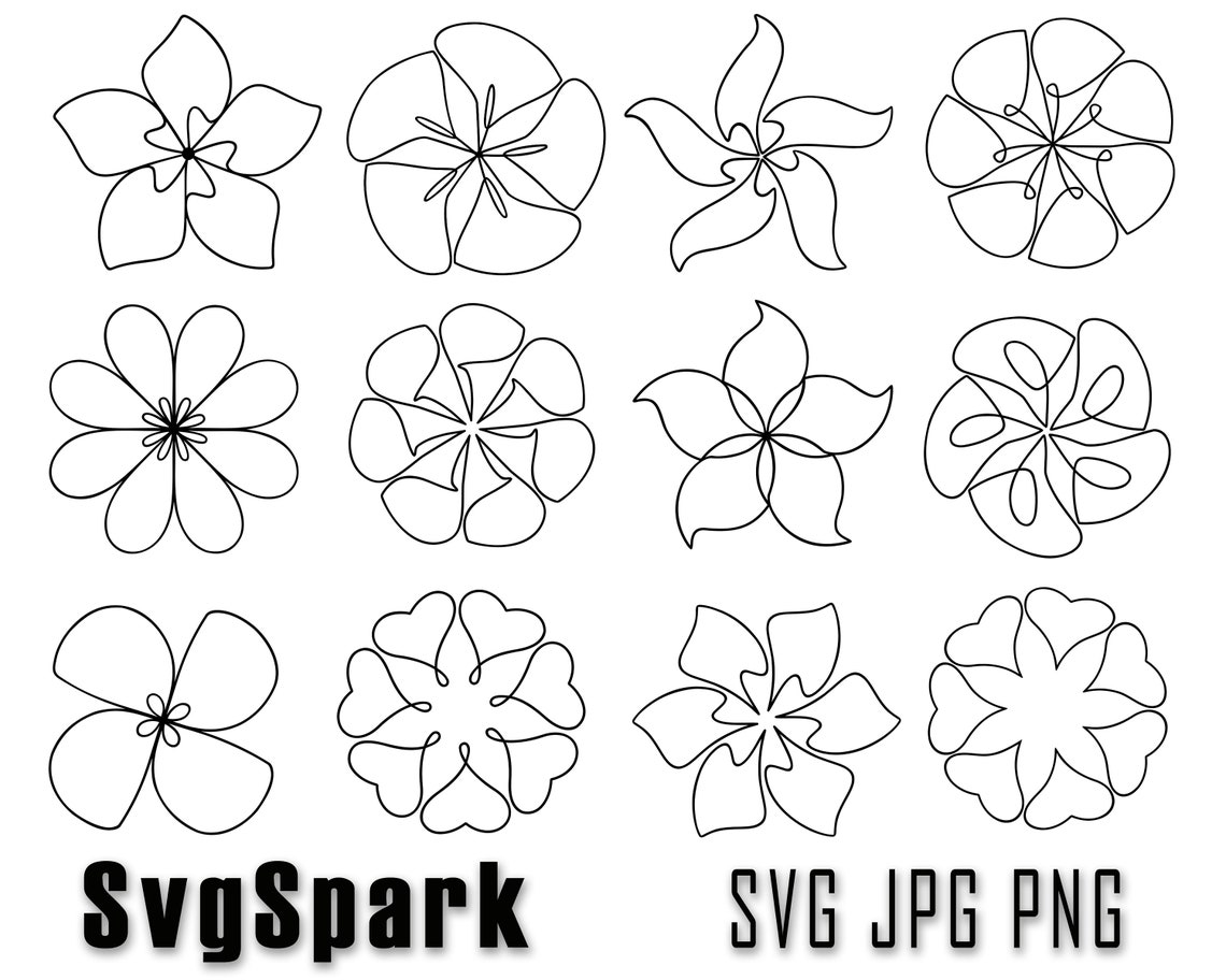 FLOWER Svg Paper Flower Svg Flower Svg Bundle Flower Cut Etsy