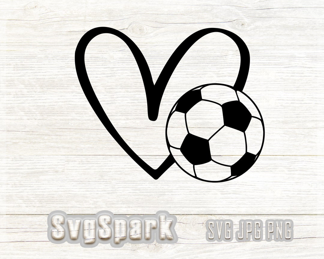 Soccer Ball Heart Svg,silhouette,cricut Svg,silhouette Svg,soccer Svg